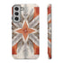 Silver Feather Compass - Impact Resistant Phone Case